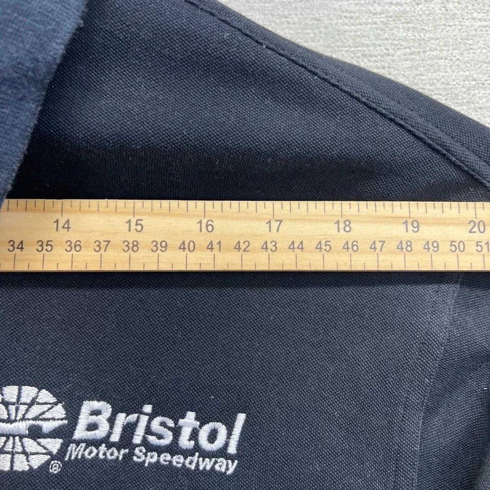 Adidas ClimaLite Stretch Long Sleeve Black Bristol Motor Speedway Polo‎ Mens L
